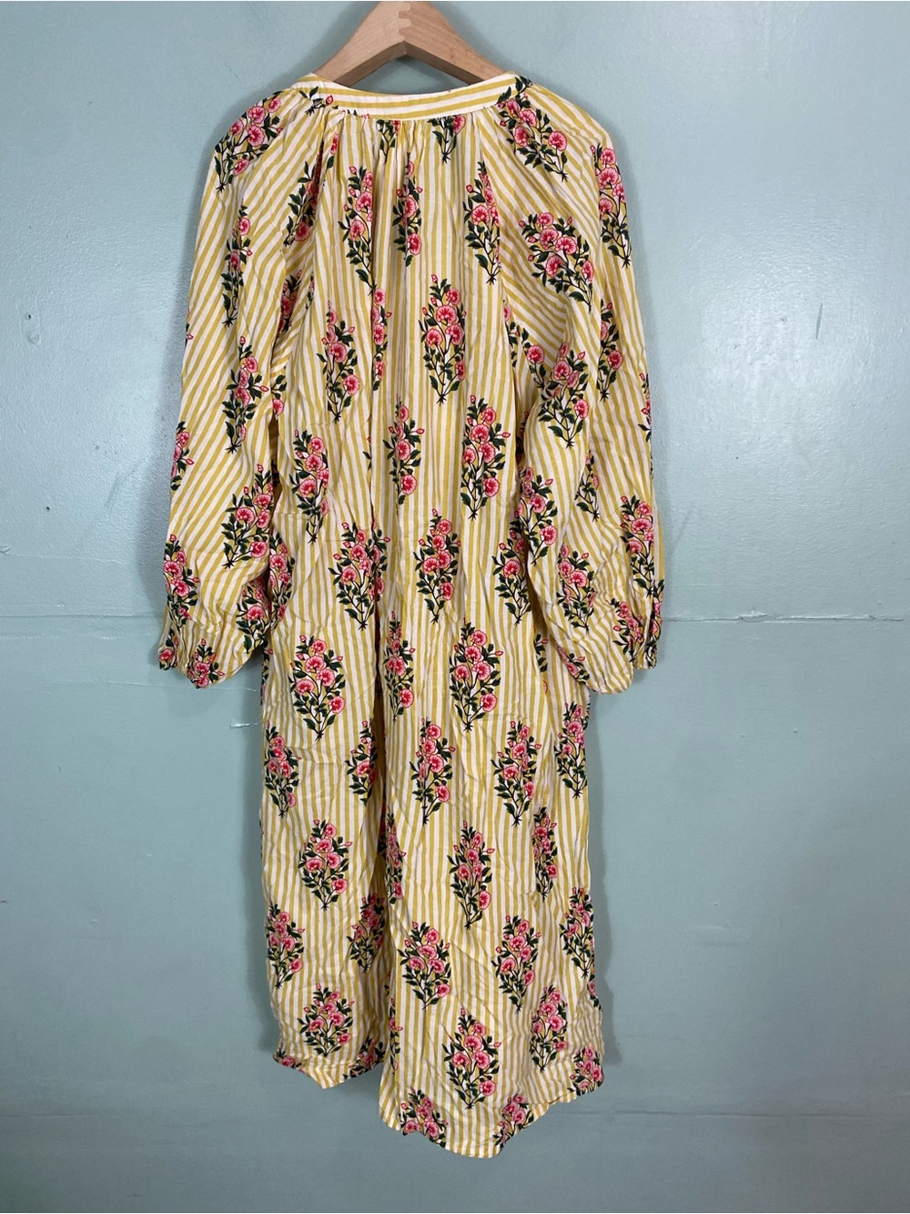 Sissel Edelbo Lara Floral Striped Yellow Dress One Size - Picture 5 of 6